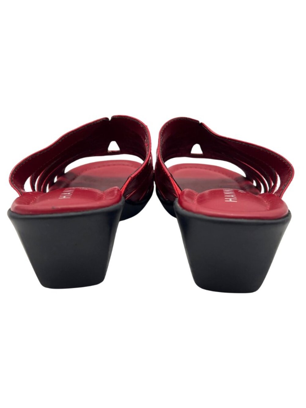 Hannah Comfort Red Slip-On Sandals With Cutout Strap Design Womens Shoes Size 6M - Picture 9 of 12